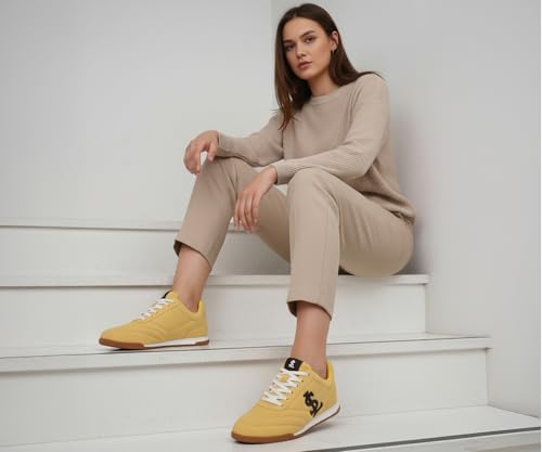 Image of LOUIS STITCH Women's Casual Lightweight Sneakers | Ortholite Cushioned Comfort | Dual-Color TPR Sole | Lightweight & Comfortable Casual Lace-Up Shoes | LSD-SNK-NBL & DNM