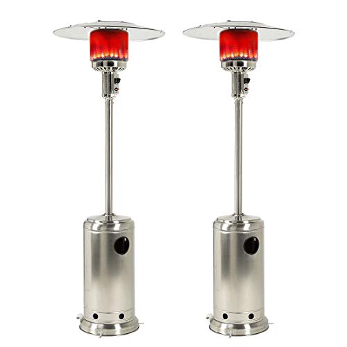 2 Set Outdoor Gas Patio Heater Outdoor Heater Propane Gas Portable Commercial Standing Outdoor Heater Patio Heater Propane 48000 BTU.