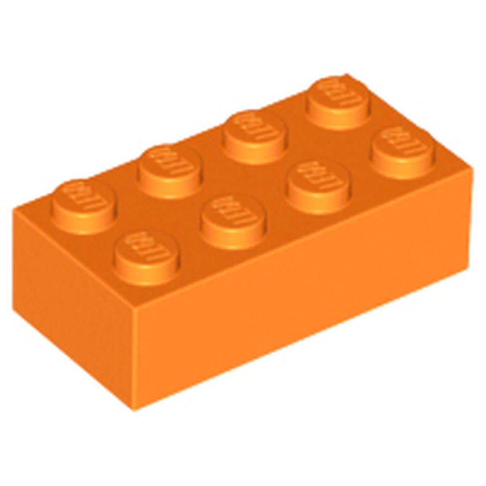 LEGO Classic Brick 2x4, Part 3001, Building Block, Part 3001, Choose Your Colour (Orange, 10, Bricks)