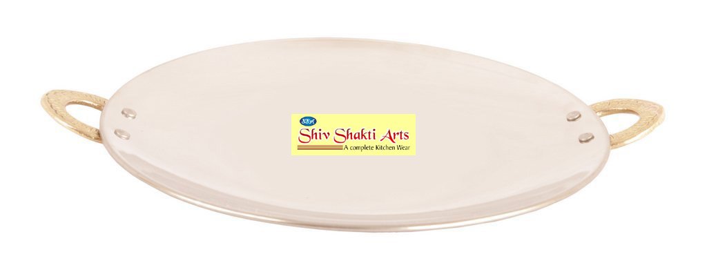 SHIV SHAKTI ARTS Handmade Steel Copper 9 Inch Tawa No 3