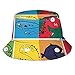 QQIAEJIA Piranhas et Dinosaures Unisexe Impression Seau Chapeau Portable Large Bord Chapeau Mode Impression Pliable Seau Chapeau pour la Plage en Plein air