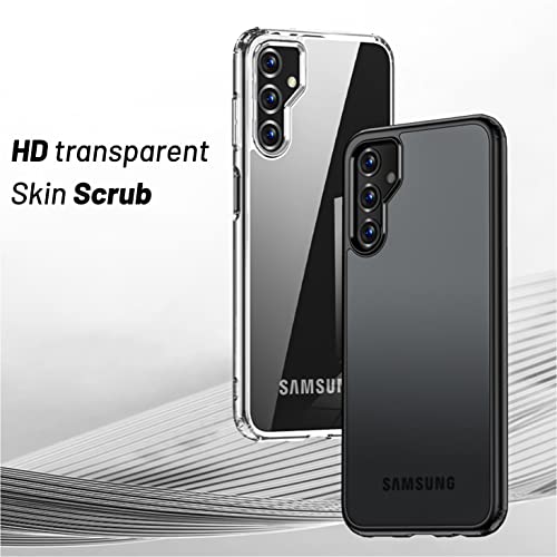 Image of KAPAVER Hybrid Clear Back Crystal Cover Case for Samsung M14 | Protective Shockproof Hard PC Soft Flexible TPU Cover