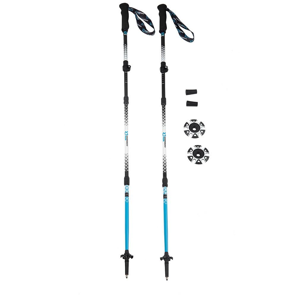 Rock Experience REUH01211 Dynamic Z Evo Alu Pole Bastoncini da Trekking 0208CAVIAR+1371AQUARIUS+0003BRIGHT White U
