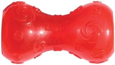 KONG Squeezz Dumbbell Dog Toy, Small, Colors Vary