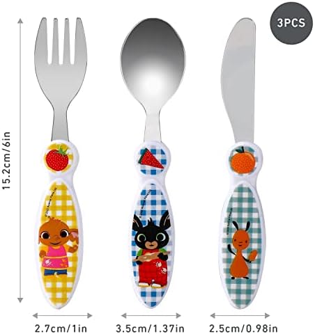 Bing Children's Kids 3pcs Cutlery Set - Knife/Fork/Spoon