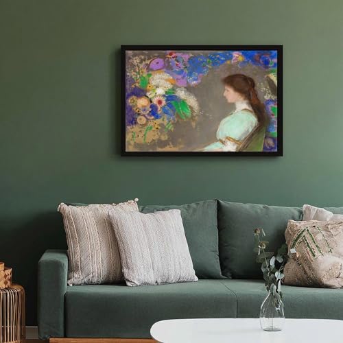 Toile Odilon Redon Portrait de Violette Heymann tableau de haute qualité - 6