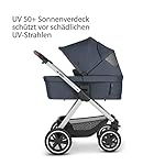 ABC Design Kinderwagen Samba Set - 2in1 Kombikinderwagen für Neugeborene & Babys - Kinderwagen Set inkl. Wickeltasche Urban & Neugeborenen Fußsack - Radfederung & Luftkammerräder - Farbe: lake