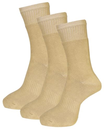 Image of RC. ROYAL CLASS Men's Calf Length Cotton Terry Towel Cushion Solid-Plain Socks (Pack of 3 Pairs)