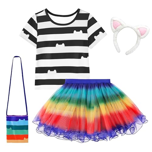 Disfraz para niña con tutú multicolor y accesorios