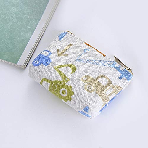 Preisvergleich Produktbild RQWY Leinwand Geldbörse Frauen Kleine Mini Brieftasche Geldbeutel Kinder Mädchen Geldbörsen Nette Karte Schlüsselhalter Geld Ändern Reißverschluss Tasche Auto