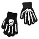 Unisex Halbfinger Fingerlose Outdoor Sport Arbeitshandschuhe Erwachsene Halloween Skelett Schädel Halbfinger Handschuhe Leuchtende Winter Fäustlinge, a, One size