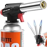 ブタンの打撃のトーチ、調節可能な炎の専門の台所トーチ、ガス・バーナー、クレーム焼ける調理 BBQ のキャンプの焙焼、溶接、等のための台所打撃のライター 360° 逆の使用。(ブタンガスは含まれていません）