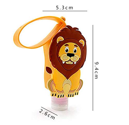DISOK - Set di 50 portachiavi con contenitore gel da 30 ml, per bambini, contenitori ricaricabili vuoti per scuola, sport, tempo libero.