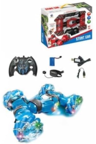 Image of RC Drift Stunt Car, Premium 2.4G RC Car Toy Independent Signal Cool Fun 360 Degree Rotation for Outdoor, High Speed with Water Smoke Rechargeable Transverse Tires (Multicolour)