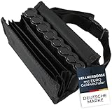 HMF 48810-02 Kellnertasche, Kellnerbörse inkl. Euro-Geldwechsler, Tragegurt, 20,5 cm x 6,5 cm x 10,0 cm, schwarz
