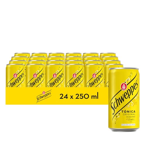 Schweppes Tónica Original, Bebida Refrescante - Lata, Pack 24 x 25 cl
