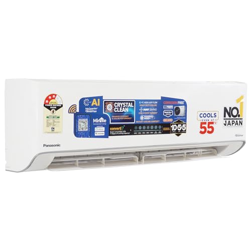 Image of Panasonic EU 7 in 1 Convertible 1.5 Ton 3Star Inverter Split,(100% Copper Condenser, CS /CU-EU18BKY3FM), With MirAie & Matter Certified 55Tested,High CFM & Eco tough Outdoor Crystal Clean Technology