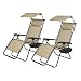 PayLessHere Zero Gravity Chairs 2 Set Lounge Patio Chairs with canopy Cup Holder