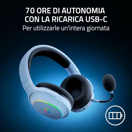 Barracuda X Chroma - Cuffie da gioco wireless multipiattaforma con 6 zone Chroma RGB (SmartSwitch Hyperspeed e Bluetooth, driver da 40 mm, microfono cardioide HyperClear staccabile) Bianco - Cuffia gaming - Immagine 6