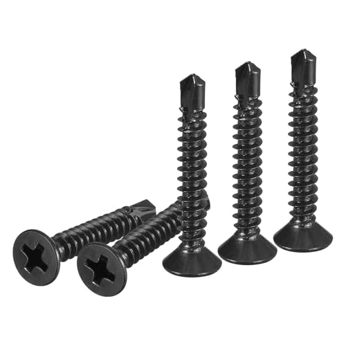 Tornillos autoperforantes ST4.2x25mm 100 unidades negro miniatura 1