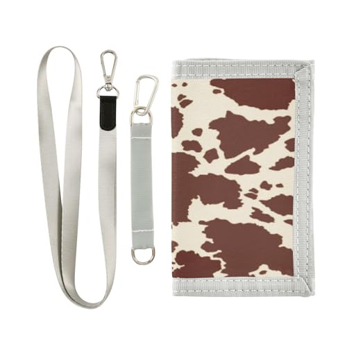 Portafogli per bambini per ragazzi e ragazze di mucca modello portafoglio novità per Multicolore Taglia unica Casual marrone pelle