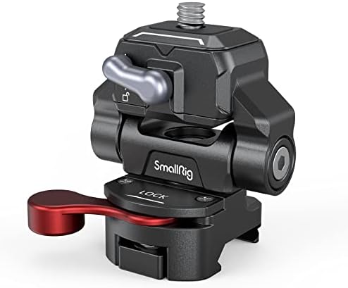 SMALLRIG Drop-in HawkLock Mini Quick Release Field Monitor Mount, Swivel and Tilt Adjustable QR Monitor Holder with NATO Clamp for Monitors and Smartphones - 3601B