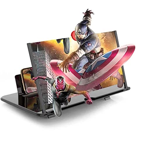 Lupa de Pantalla de teléfono,Lupa de Pantalla 12 pulgadas,Pantalla de Amplificador de teléfono 3D, Adecuado para Ver películas y Videos en un teléfono Inteligente Cover