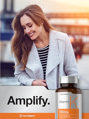 horbach vitamin k supplement  100mcg  120 tablets  vegetarian non-gmo amp gluten free supplement