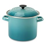 Le Creuset N4100-2217 Enamel On Steel Stockpot, 8 quart, Caribbean