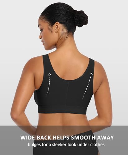 FeelinGirl Front Closure Post Surgery Compression Minimizer Bra with Adjustable Straps Wirefree Bras3