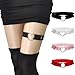 Luyismer Gothic Thigh Garter Heart Lace Ruched Leg Garter Adjustable Accessory Thigh Chain Comfortable Fashion Legwear