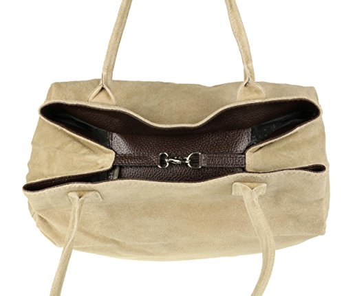 Girly HandBags Womens Expandable Italian Suede Leather Shoulder Bag4