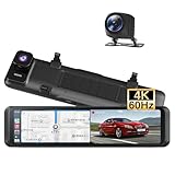FOXPARK 進級版 ドライブレコーダー ミラー型 カメラ再進化 4K 12インチ【Carplay/Android Auto搭載 スマホ連携 1台多用】大画面 前後カメラ 広角 HDR/WDR スーパー暗視機能 デジタルインナーミラー カーナビ ドラレコ一体型 24時間駐車監視 Type-C電源ポート 地デジ対策済 日本語説明書 64GBメモリカード付き