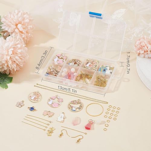 Kit de démarrage bijoux à offrir : 10 paires breloques lapin de Pâques