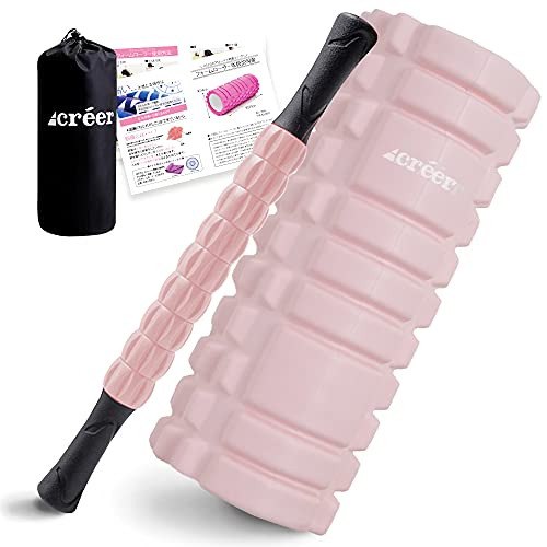 créer フォームローラー スティックフォームローラー セット 筋膜リリース ヨガポール
