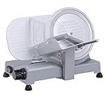 RGV Affettatrice 25 Lusso GL- Ø250 mm, 140 W, Pressamerce Lavabile in Lavastoviglie, Lama in Acciaio Temprato, Affilatoio Amovibile