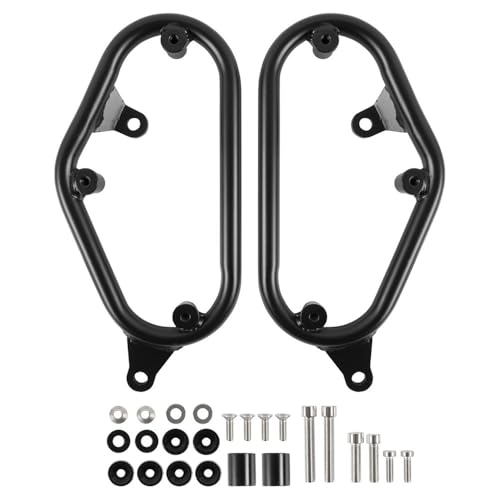 Support de sacoche latérale pour moto évitant le frottement roue
