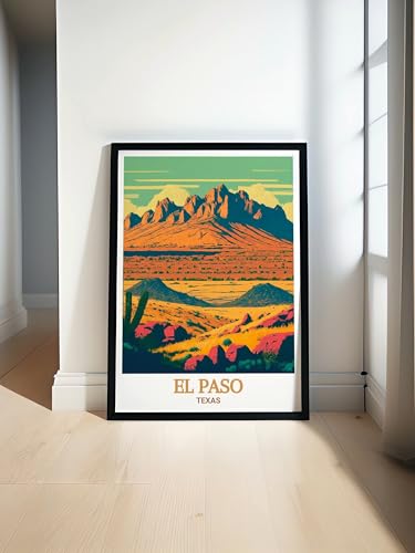 El Paso Travel Poster - Franklin Mountains State Park Print Decor Gift -  SAMEALST98
