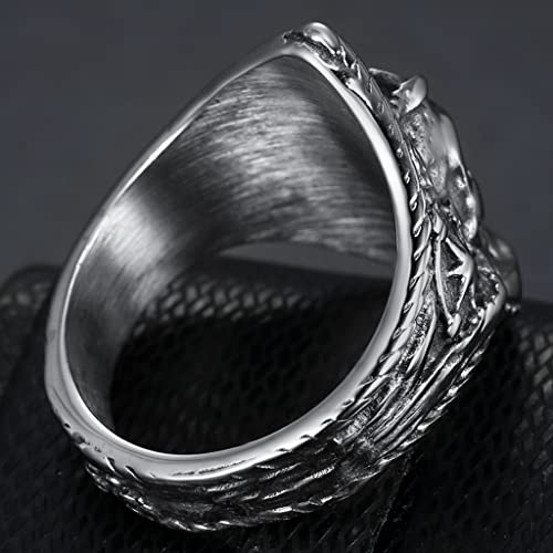 Jude Jewelers Stainless Steel Antique Vintage Gothic Skull Pirate Sailor Biker Halloween Party School Ring4