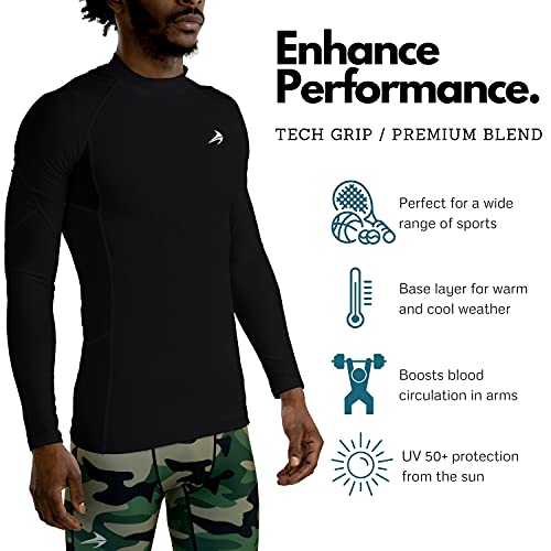 CompressionZ Mens Quick Dry Compression Long Sleeve Baselayer Athletic Shirt2