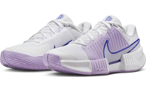 Nike GP Challenge Pro Women's Hard Court Tennis Shoes (FB3146-101, White/Hydrangeas/Deep Night/Amethyst Tint)2