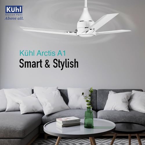 Image of KUHL Arctis A1 1200 mm 65% Power Saving BLDC Ceiling Fan With Remote | BEE 5 Star Rated & ISI Marked | High Air Flow | 5 Year Warranty on Motor | White