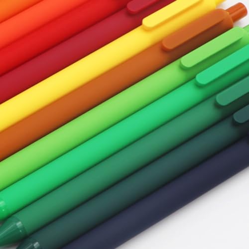 Set de 6 bolígrafos gel multicolor 0.5 mm punta fina miniatura 5