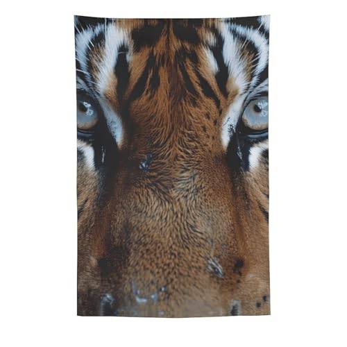 Tapisserie murale tête de tigre 152x228 cm décoration verticale pour chambre
