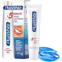 Plus White Whitening Kit - 5 Minute Speed Whitening Gel & Comfort Fit Mouth Tray - Professional Teeth Whitening Kit w/Dentist Approved Ingredient for Tooth Whitening 2 oz