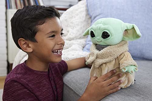 Mattel Star Wars Grogu Plush with Beskar Armor, Soft Doll Inspired by Star Wars Mandalorian Book of Boba Fett, Collectible Toy