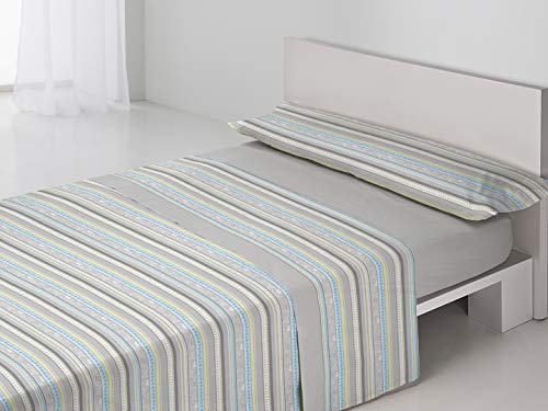 Antonella - Juego sábanas térmicas Valentina. Cama 135 cm. Gris