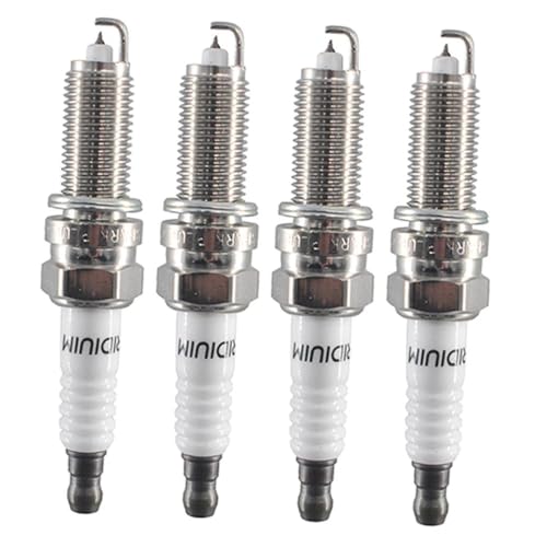 PEIUOK Spark Plug Set 4 PCS Sparkplug Iridium Compatible with PEUGEOT CITROËN BMW MERCEDES-BENZ VAUXHALL HONDA HYUNDAI KIA MINI SUZUKI 1.2 1.6 1613401580 596092 18851-11070