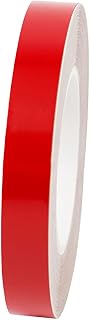 Prolac Tiras decorativas (10 m), para coche, moto, barco o para manualidades | tiras decorativas adhesivas / tiras laterales autoadhesivas, color rojo brillante