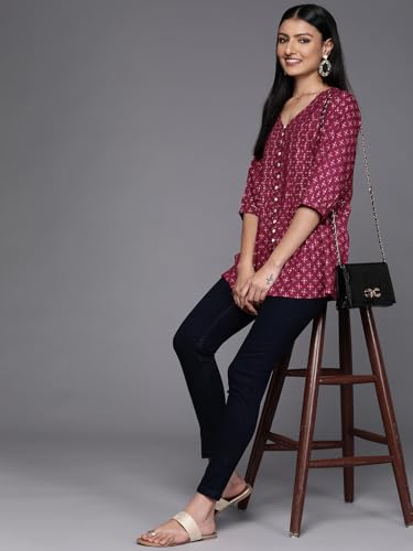 Image of Libas Printed Viscose A-Line Kurti